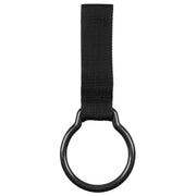 Soporte para linterna con anilla en nylon negro, diámetro 4,5 cm