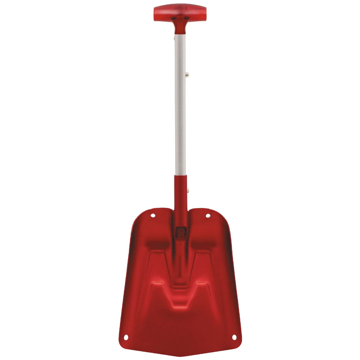 Pala plegable de nieve deluxe roja, aluminio eloxado, 275x225 mm, 550 g