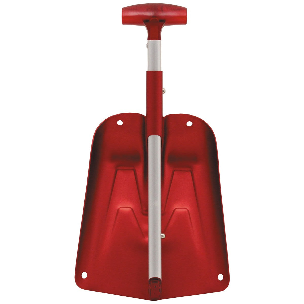 Pala plegable de nieve deluxe roja, aluminio eloxado, 275x225 mm, 550 g