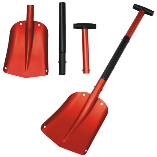 Pala plegable DELUXE con bolsa, aluminio anodizado, pala 280x215 mm, mango 65/80 cm