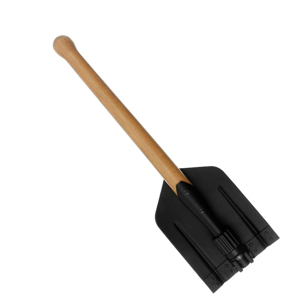 Pala plegable REPRO modelo NVA con mango y hoja de acero robusto y cierre giratorio