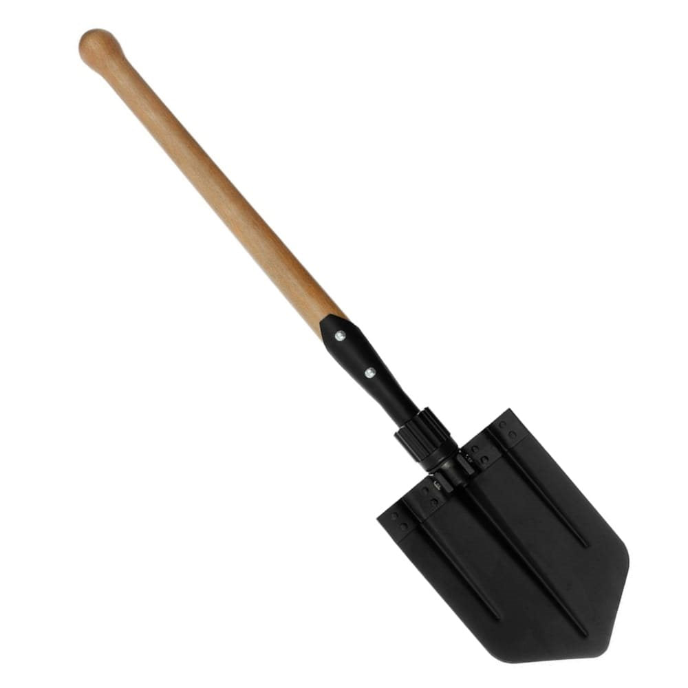Pala plegable REPRO modelo NVA con mango y hoja de acero robusto y cierre giratorio