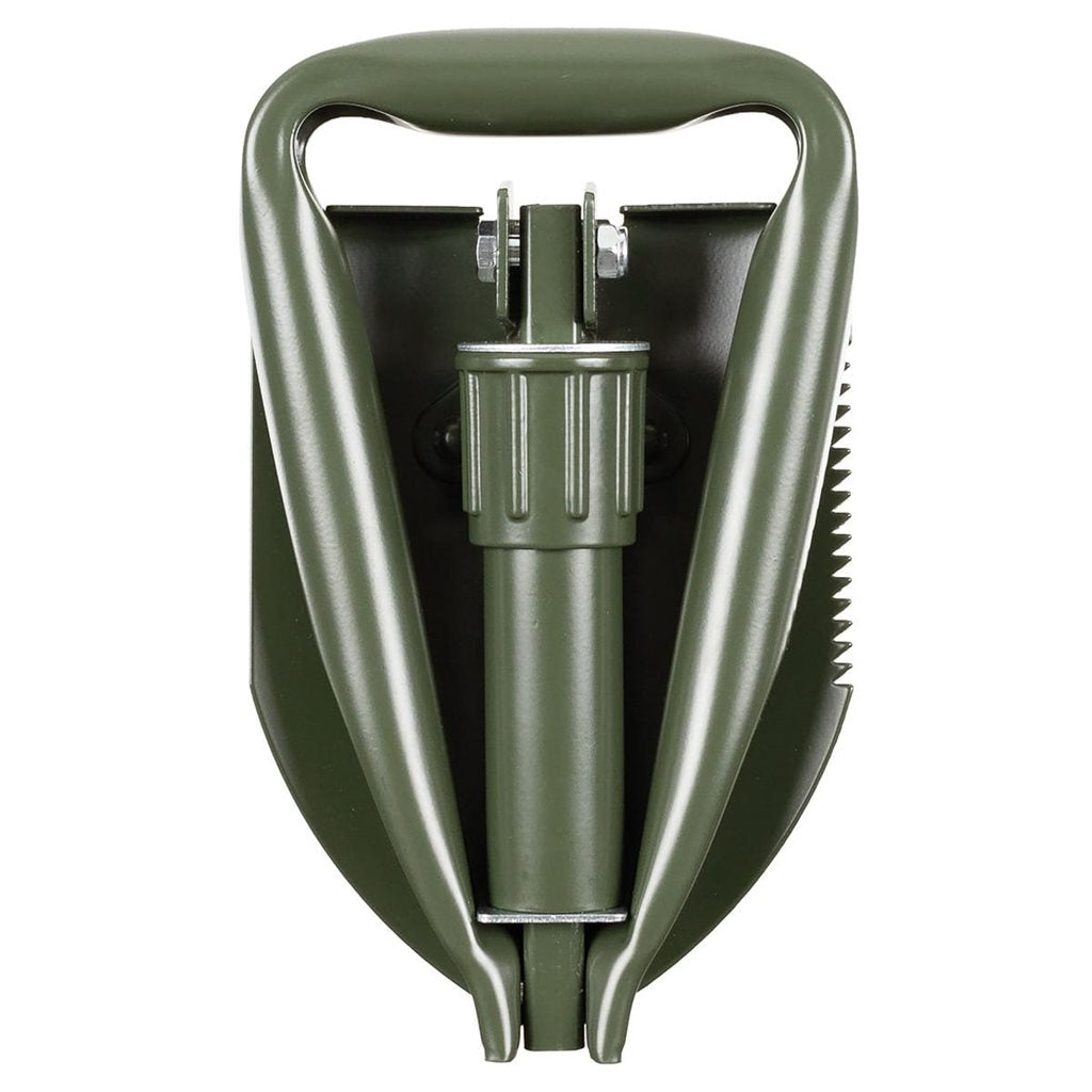 Pala plegable US Mini verde con funda de nylon negra