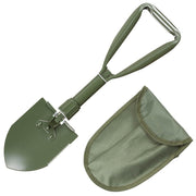 Pala plegable US Mini verde con funda de nylon negra