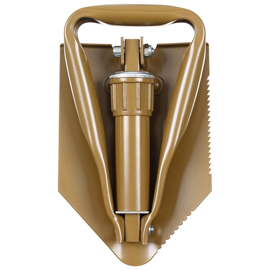 Lopata plegable militar COYOTE con funda plástica y clips ALICE