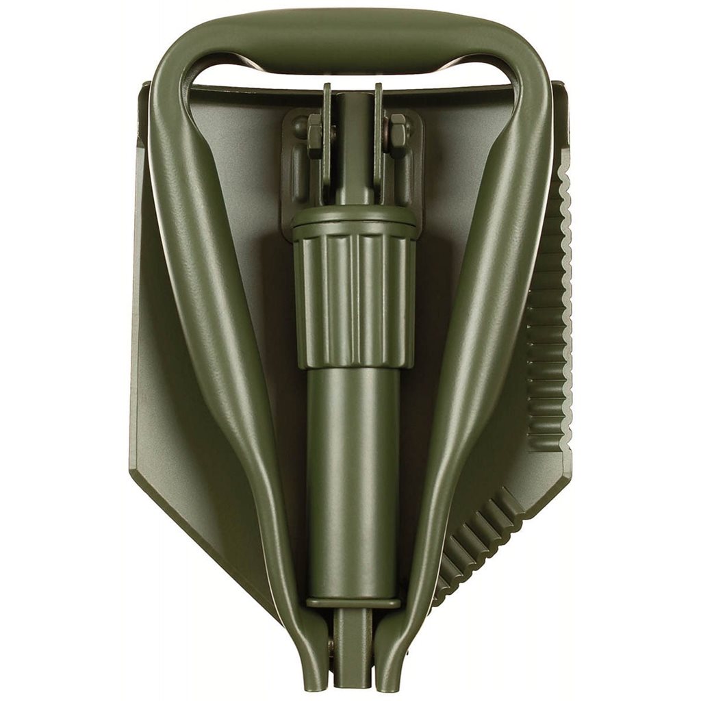 Pala plegable militar US 3 piezas verde con funda BW