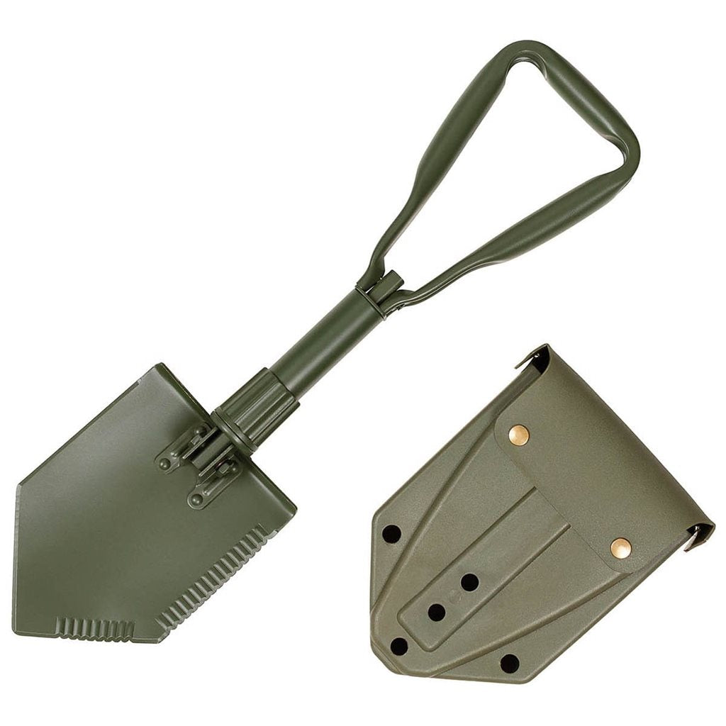 Pala plegable militar US 3 piezas verde con funda BW