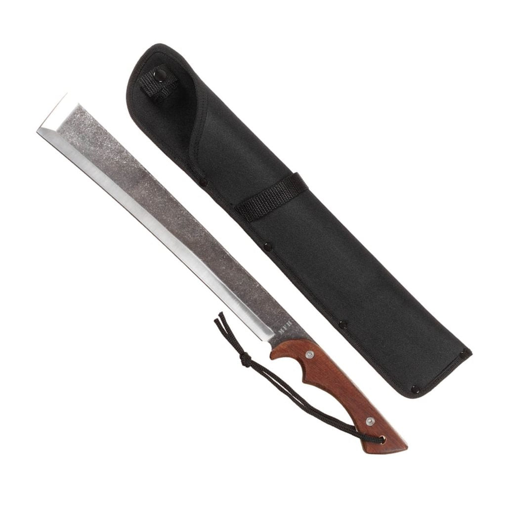 Machete TAPANGA con funda, hoja lisa en acero inoxidable con acabado stonewash