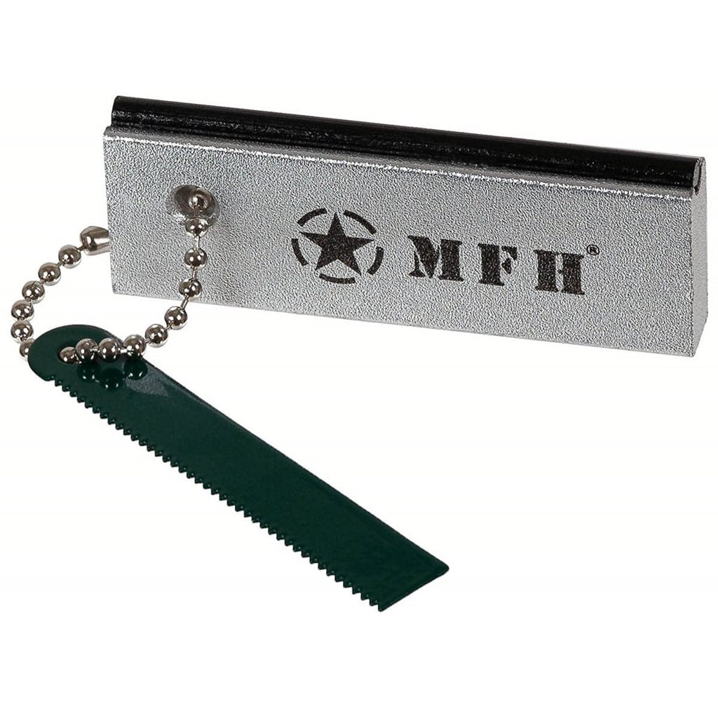 Pedernal con encendedor de magnesio MFH US IMPORT, bloque de magnesio y varilla para generar chispas