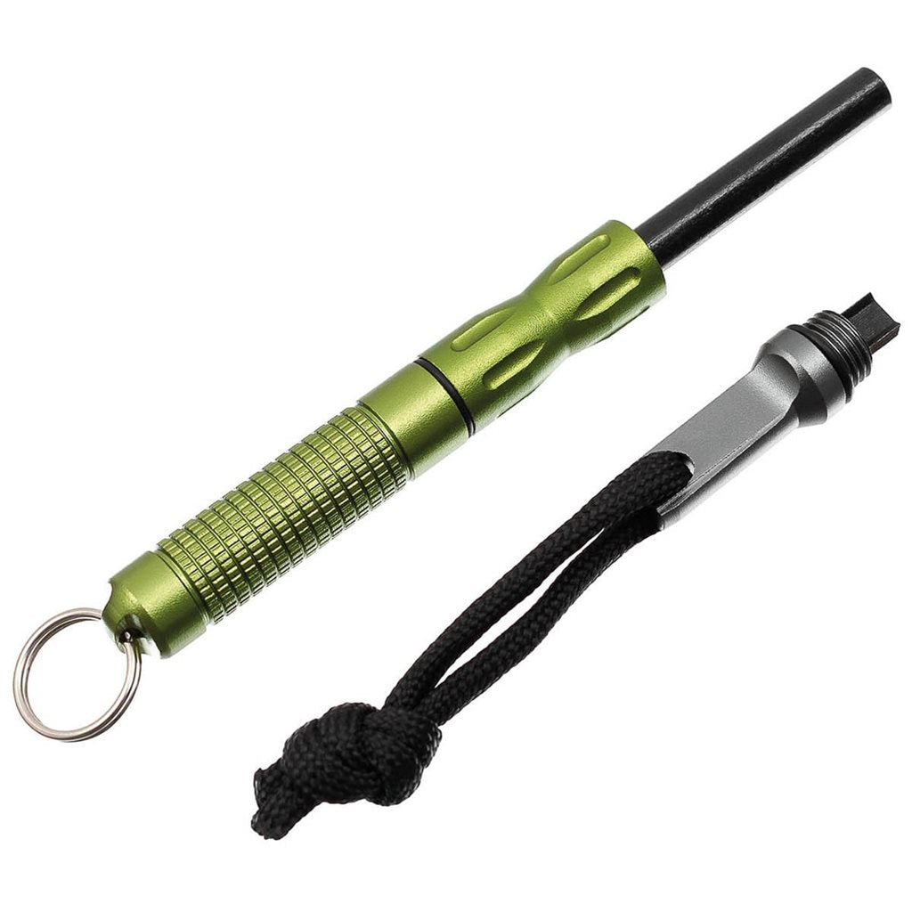 Pedernal COMPACT 3 piezas aluminio verde con raspador integrado