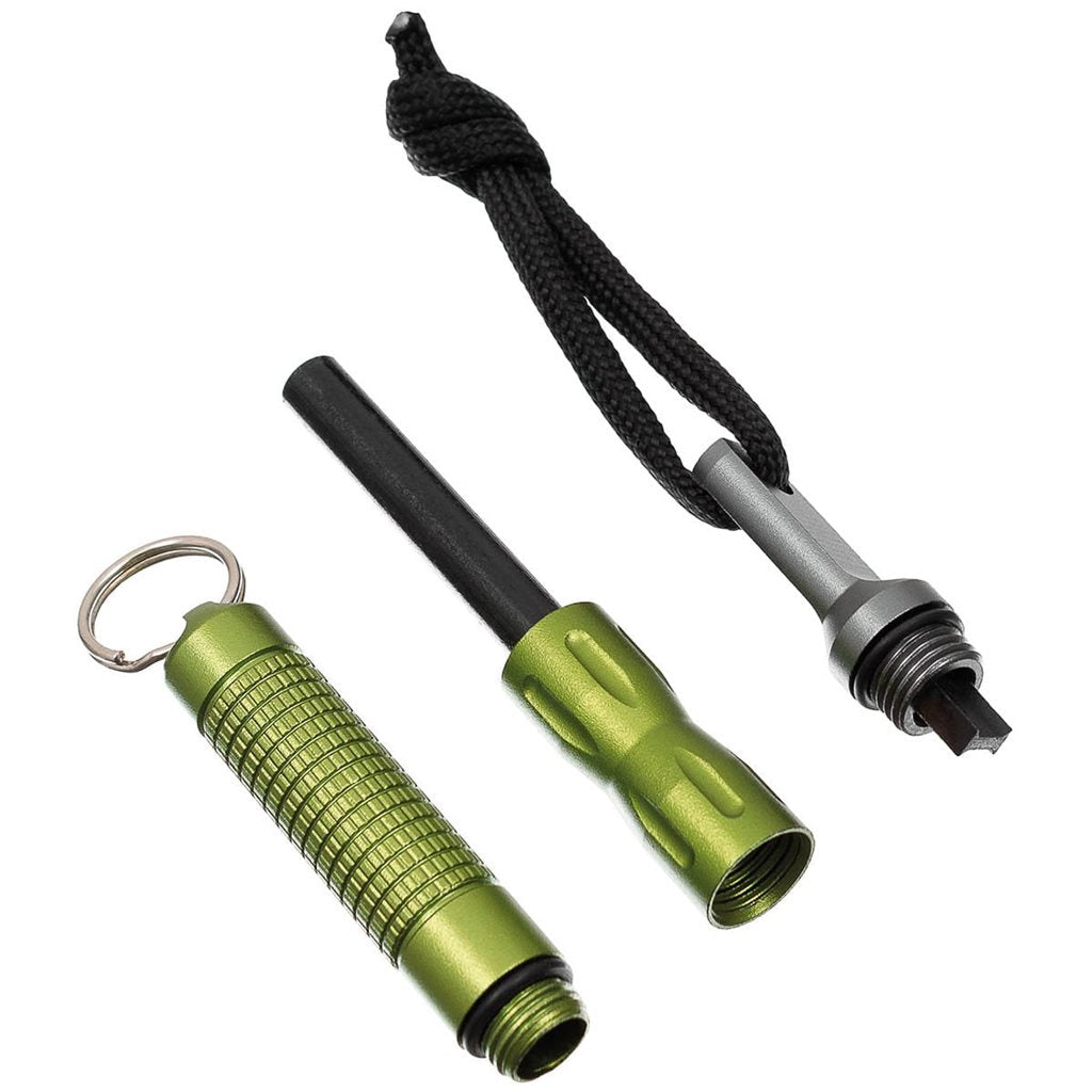 Pedernal COMPACT 3 piezas aluminio verde con raspador integrado