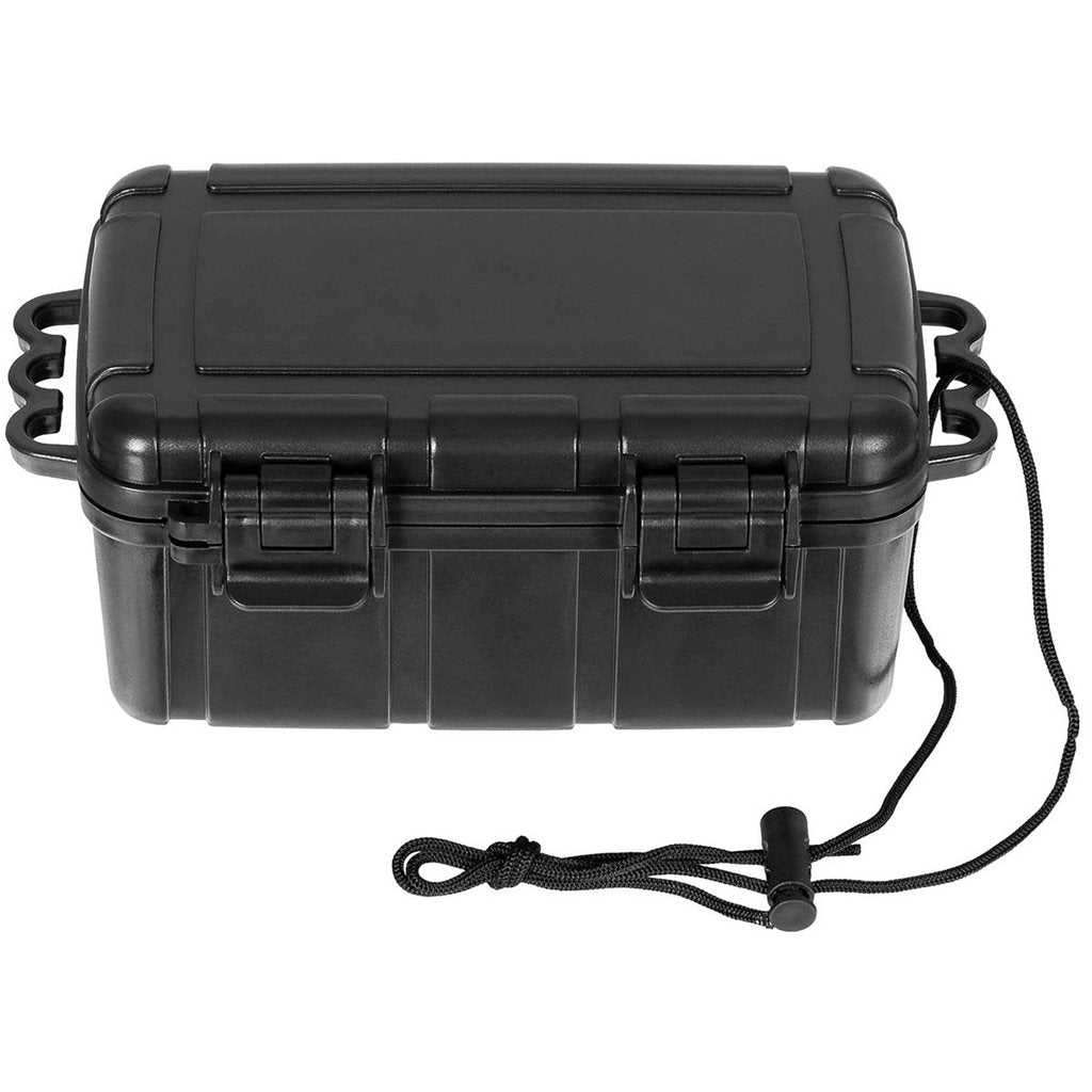 Caja negra impermeable de plástico con cordón 16,5 x 12 x 7,5 cm