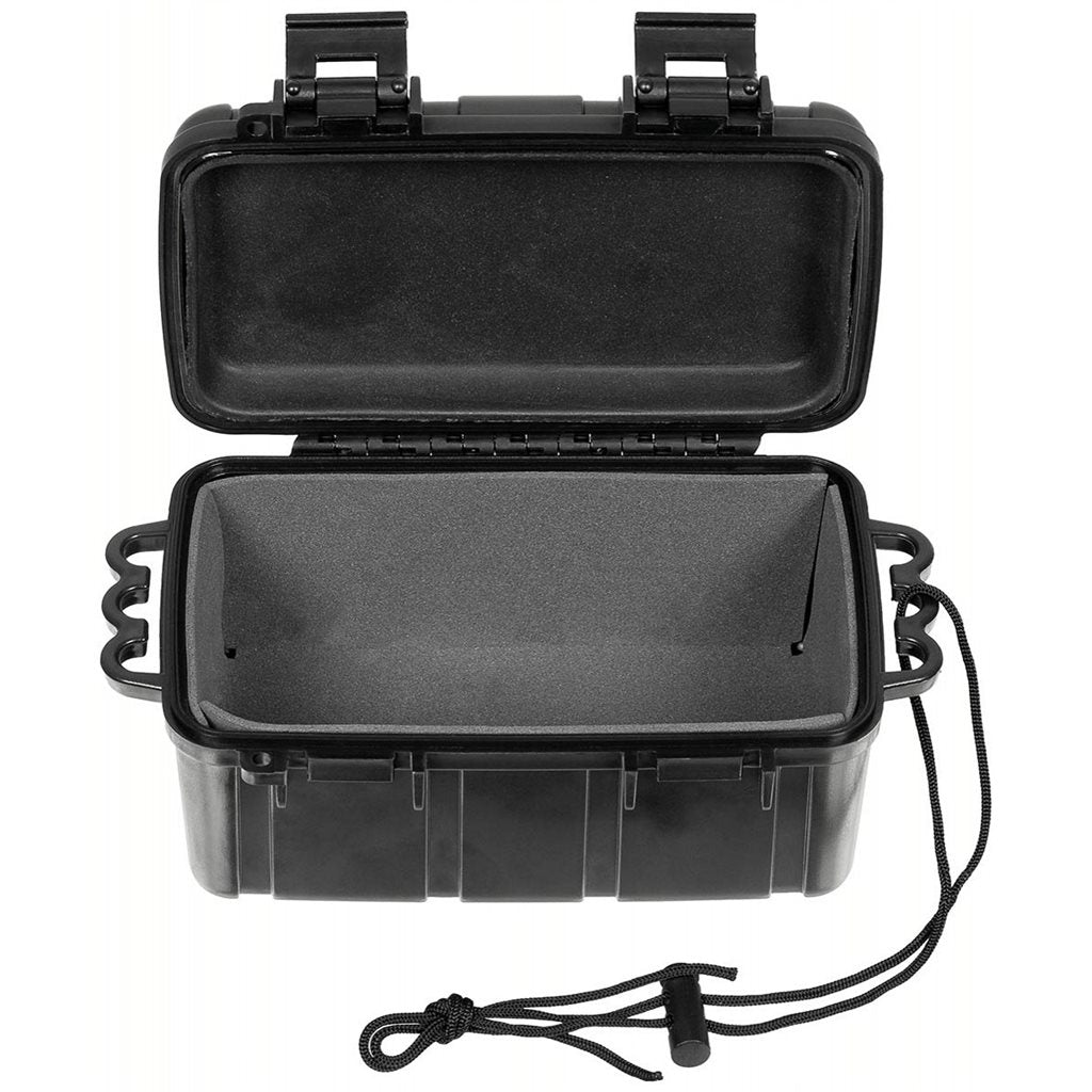 Caja negra impermeable de plástico con cordón 16,5 x 12 x 7,5 cm