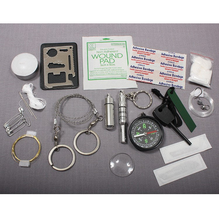 Kit de supervivencia ROTHCO en caja compacta 11,5 x 8,5 x 2,3 cm