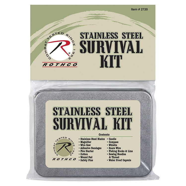 Kit de supervivencia ROTHCO en caja compacta 11,5 x 8,5 x 2,3 cm