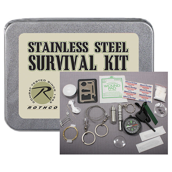 Kit de supervivencia ROTHCO en caja compacta 11,5 x 8,5 x 2,3 cm