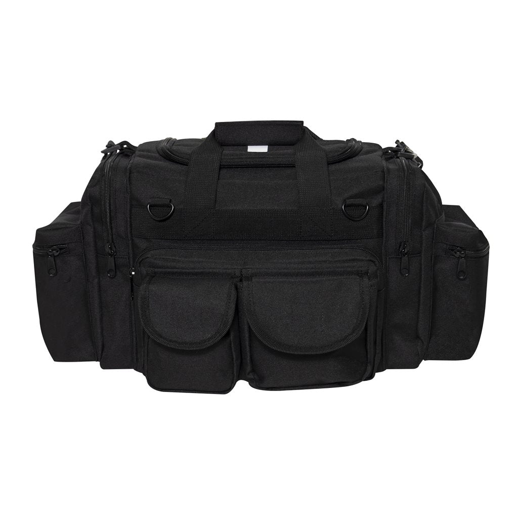 Bolsa EMT negra con cruz blanca en el bolsillo superior para sanitarios y rescatadores