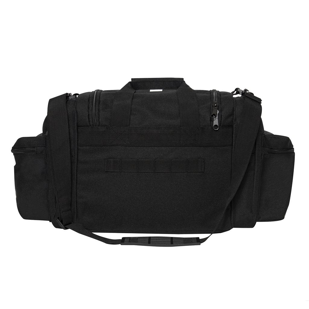 Bolsa EMT negra con cruz blanca en el bolsillo superior para sanitarios y rescatadores