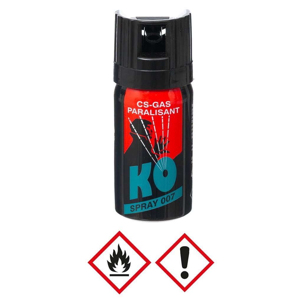 Spray de defensa BODY GUARD 40 ml con CS, alcance hasta 6 m