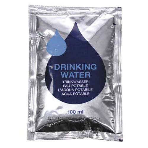 Agua de emergencia MSI EMERGENCY 100 ml, envase sellado y resistente