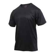 Camiseta técnica negra Quick Dry Rothco, 100% poliéster, secado rápido
