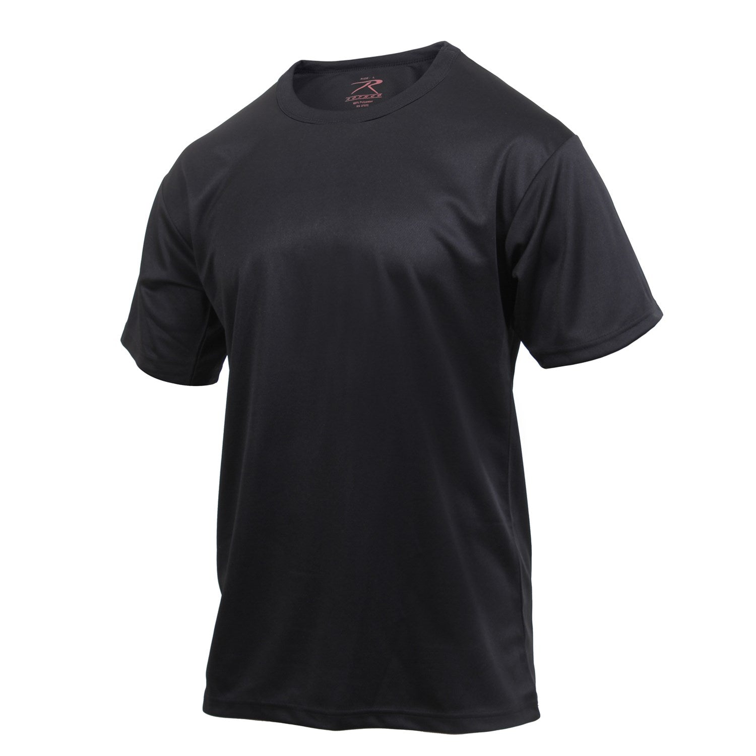 Camiseta técnica negra Quick Dry Rothco, 100% poliéster, secado rápido