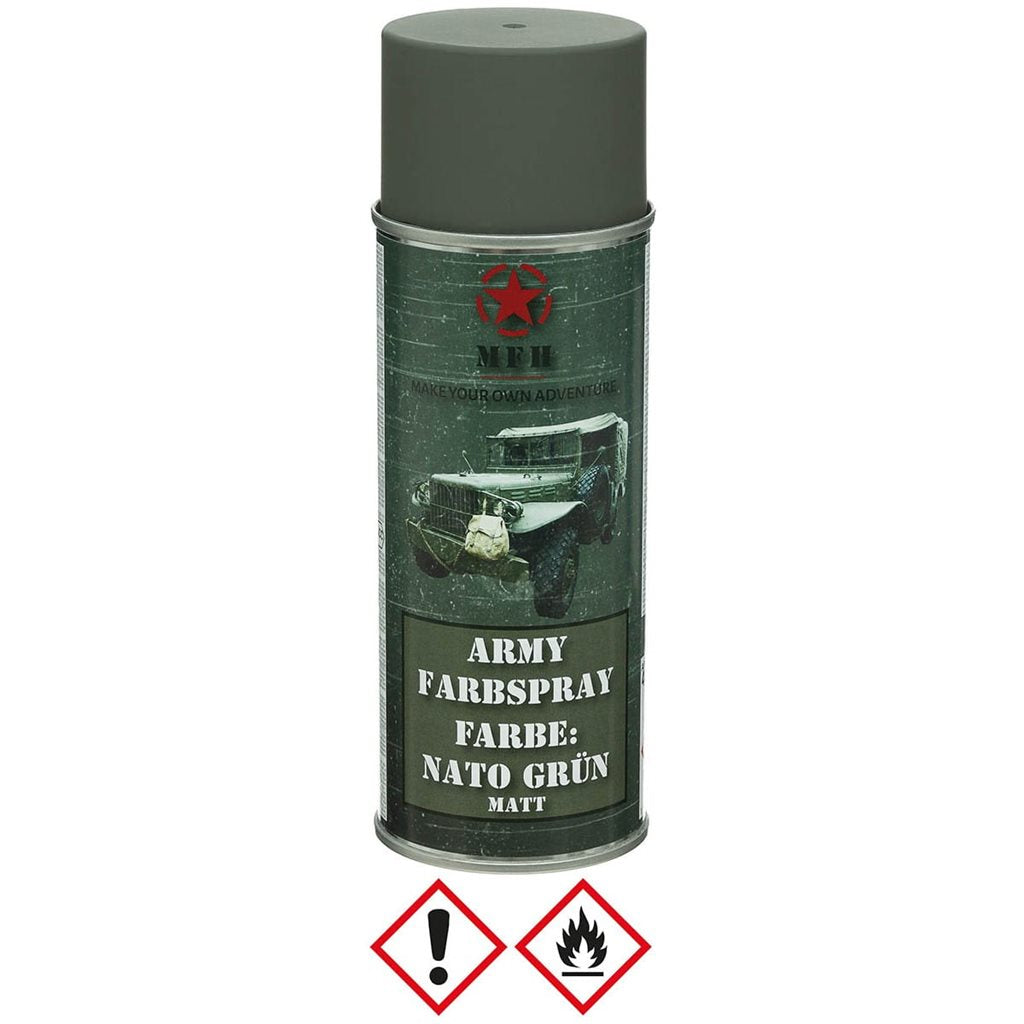 Lata de pintura Army en spray 400 ml RAL 9021 negro mate