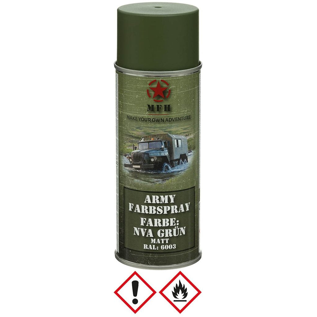 Lata de pintura Army en spray 400 ml RAL 9021 negro mate