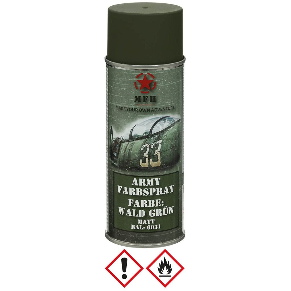 Lata de pintura Army en spray 400 ml RAL 9021 negro mate