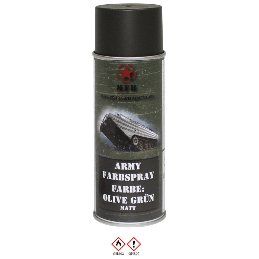 Lata de pintura Army en spray 400 ml RAL 9021 negro mate