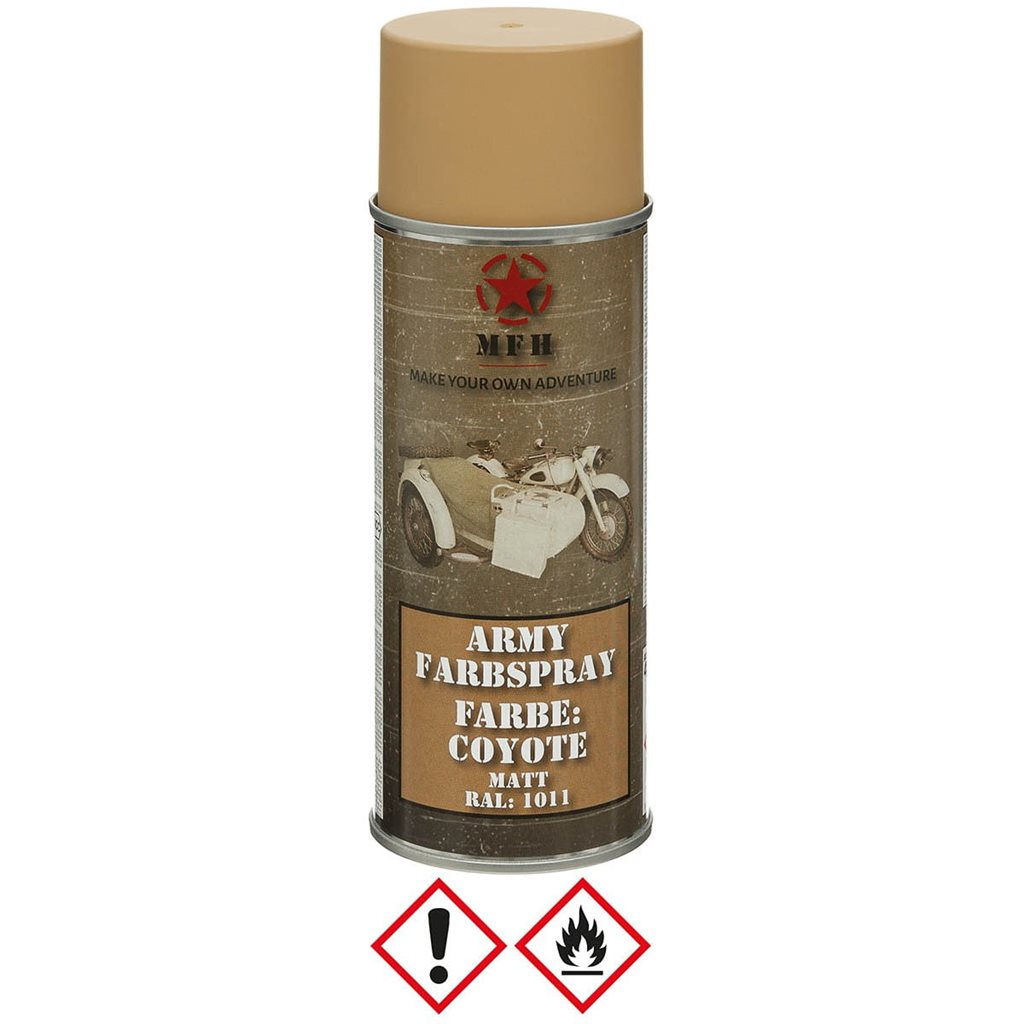 Lata de pintura Army en spray 400 ml RAL 9021 negro mate