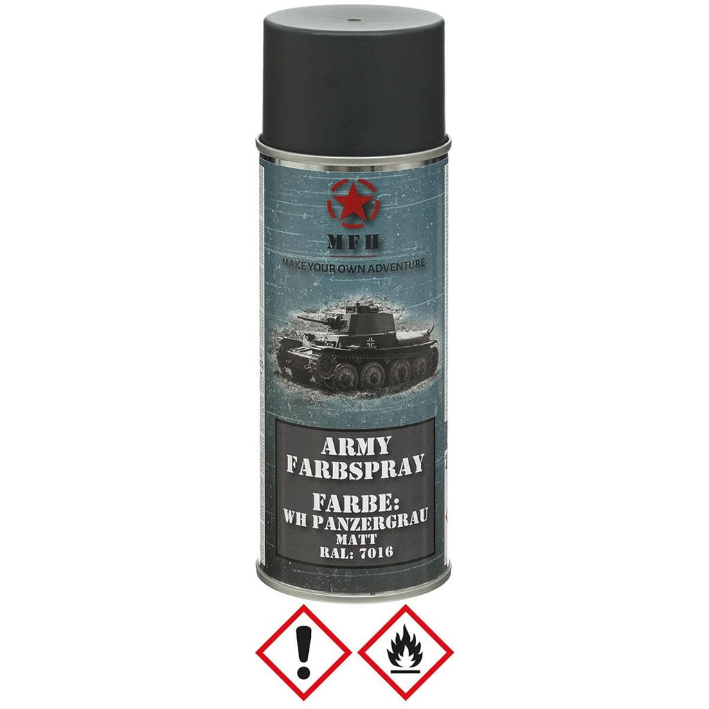 Lata de pintura Army en spray 400 ml RAL 9021 negro mate