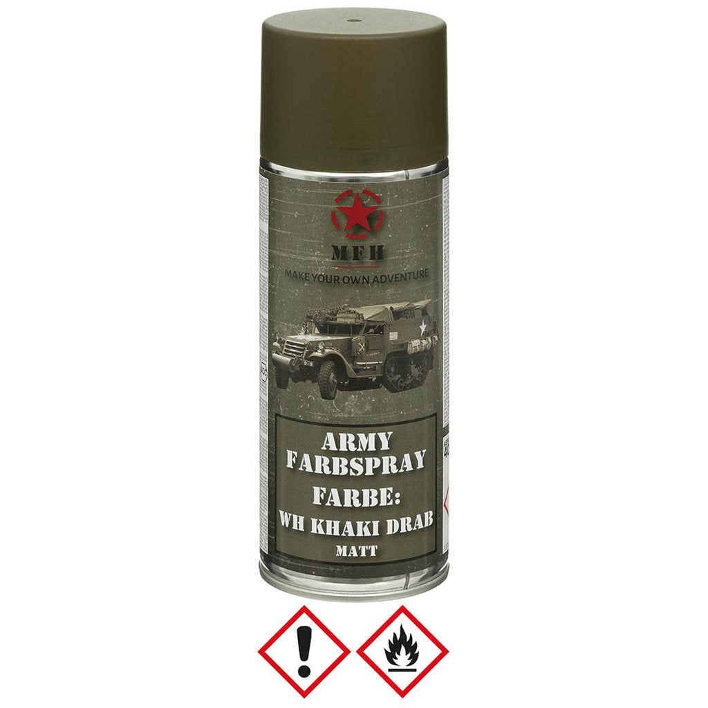 Lata de pintura Army en spray 400 ml RAL 9021 negro mate