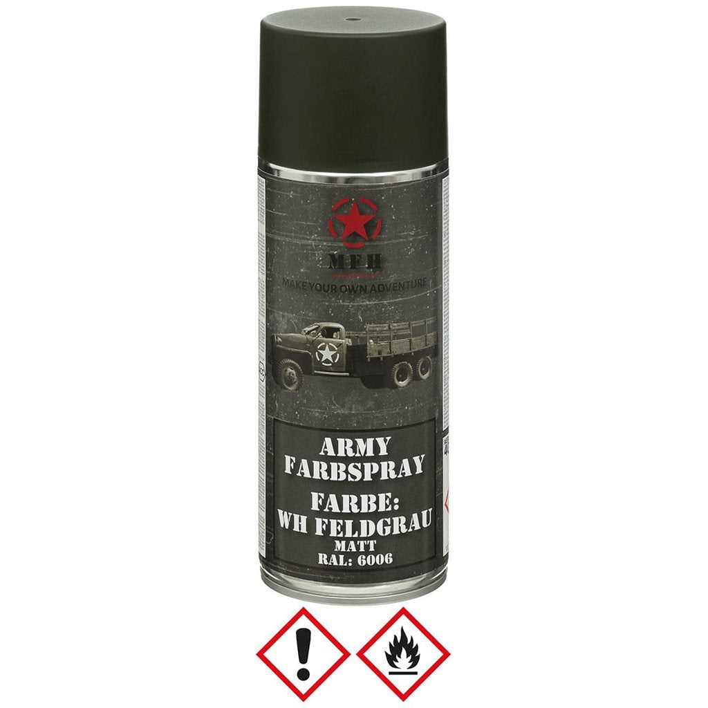 Lata de pintura Army en spray 400 ml RAL 9021 negro mate