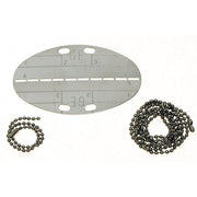 Juego de placas identificativas BW plateadas estilo Bundeswehr con cadenas