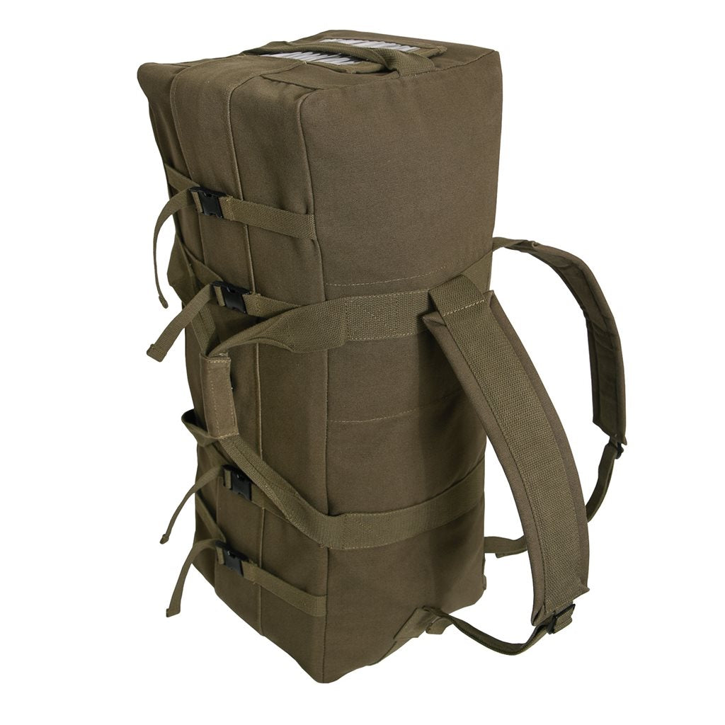 Bolsa GI Type Duffle Bag de lona verde ROTHCO con asas y correa ajustable