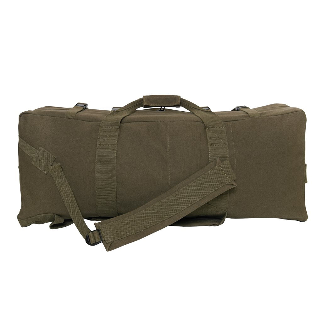 Bolsa GI Type Duffle Bag de lona verde ROTHCO con asas y correa ajustable