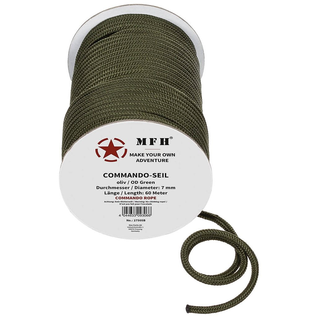 Cuerda de polipropileno verde Ø 7 mm, 60 m (multiuso)