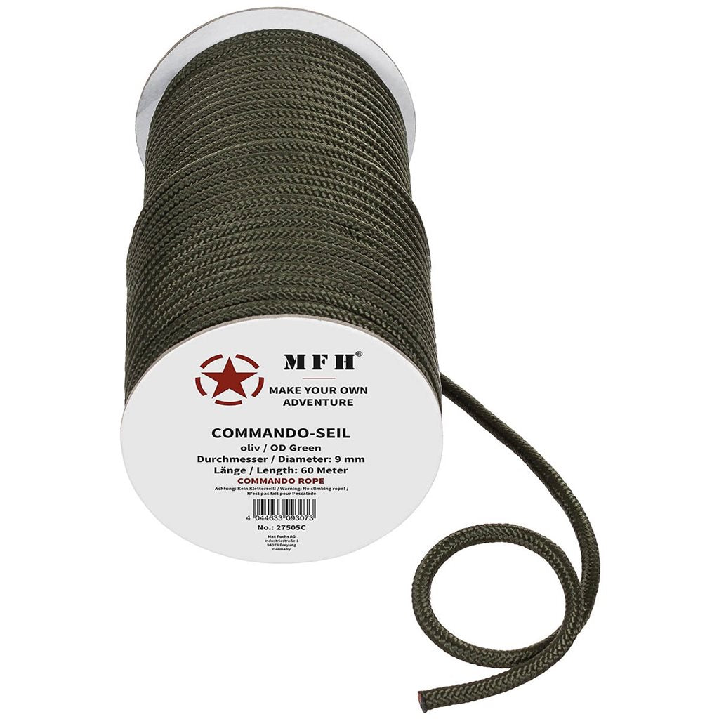 Cuerda de polipropileno verde 9 mm, bobina de 60 m