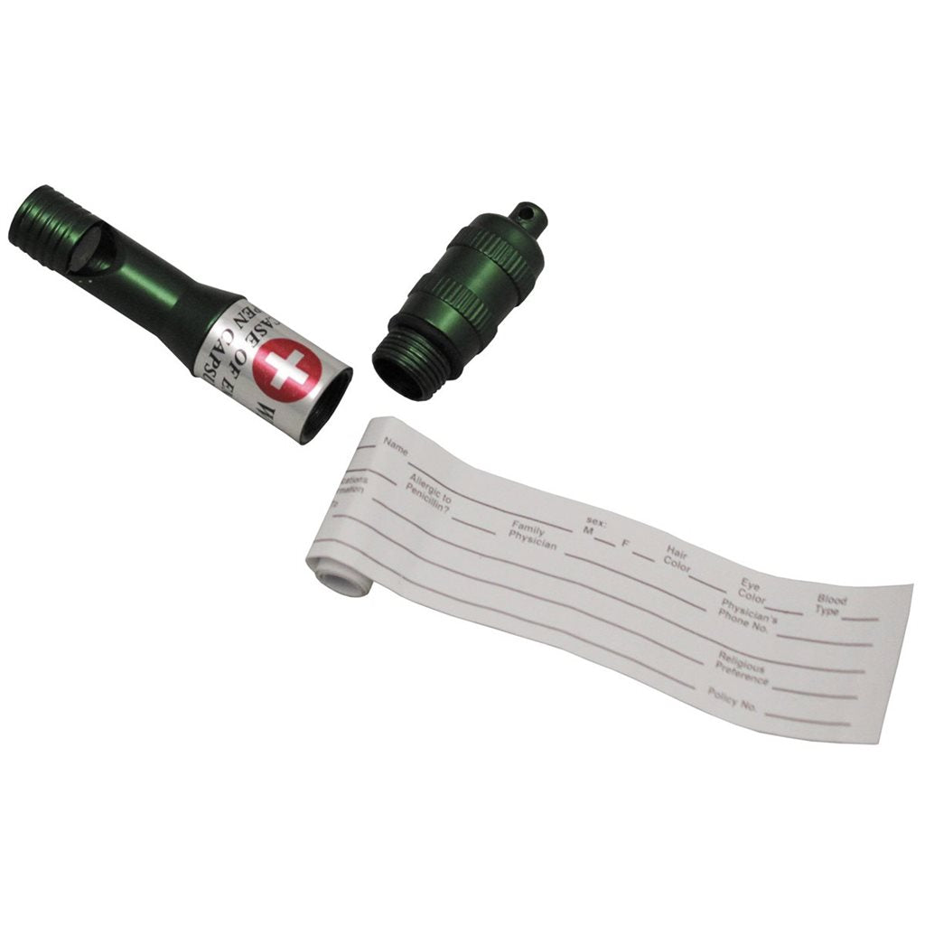 Silbato de aluminio anodizado verde 9 cm