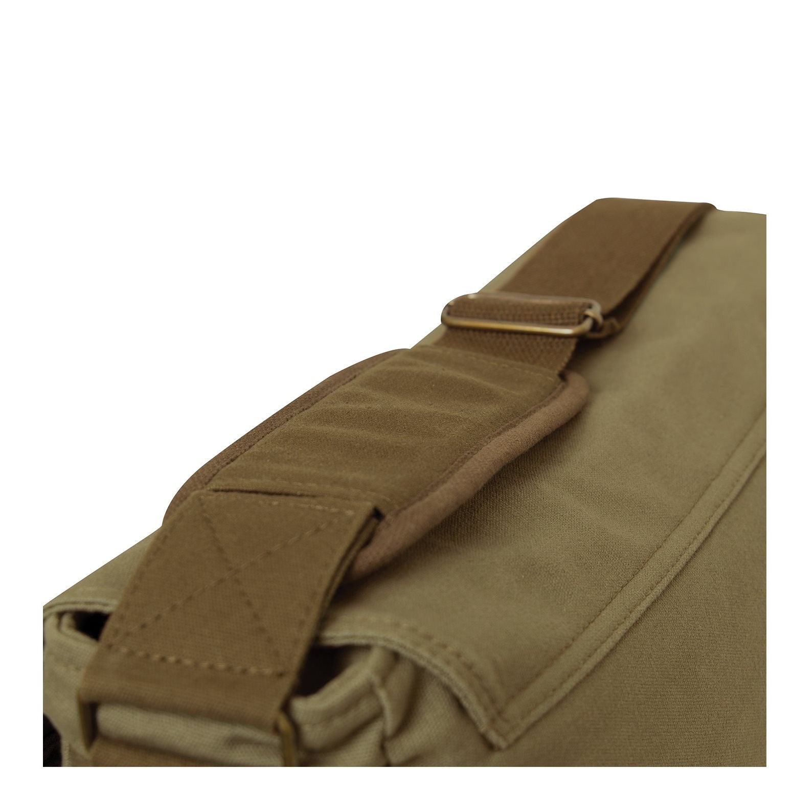 Bolsa messenger deluxe vintage de lona verde con correa ajustable y bolsillos