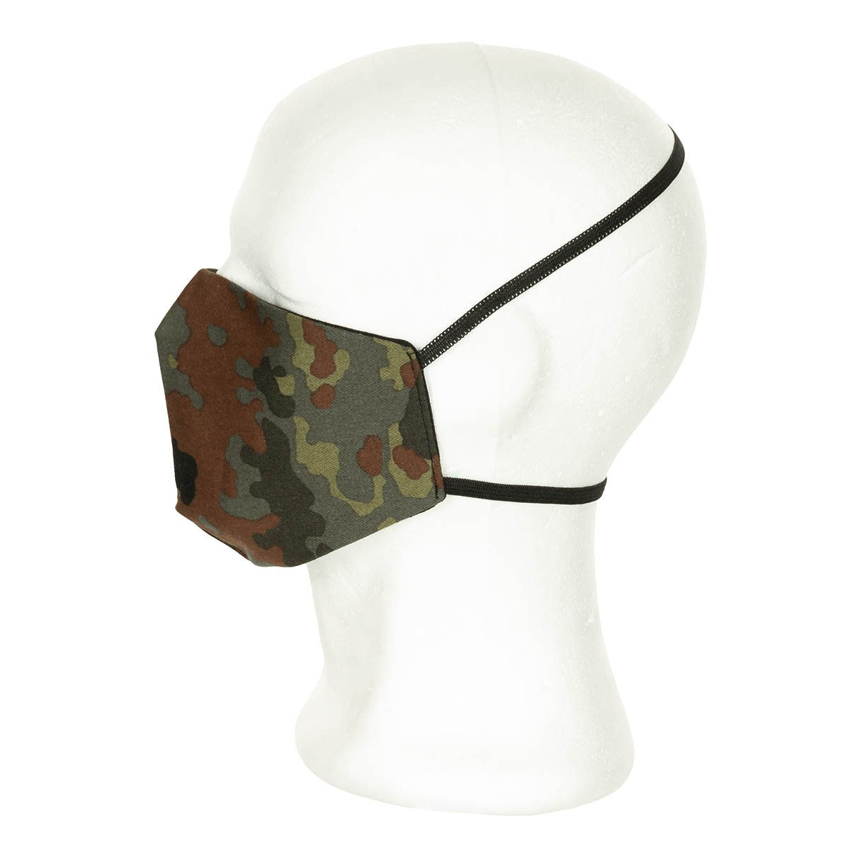 Mascarilla para cubrir boca y nariz camuflada FLECKTARN, estilo militar, vista del producto