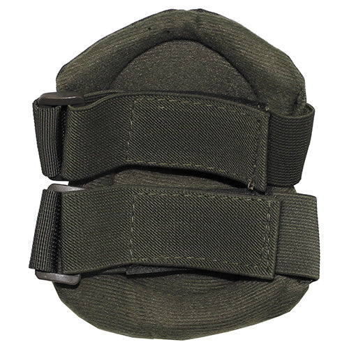 Protectores de codo DEFENCE negros con correas ajustables para sujeción