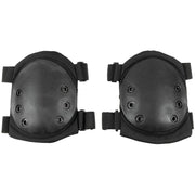 Rodilleras MFH negras de espuma, talla única, vista frontal del protector de rodilla
