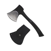 Hacha negra 29 cm con mango plástico recubierto de goma y funda incluida