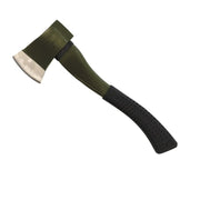 Hacha Deluxe fibra de vidrio 36 cm con mango de goma, color verde