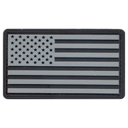Parche 3D bandera USA PVC negro y gris 4,7 x 8,5 cm velcro