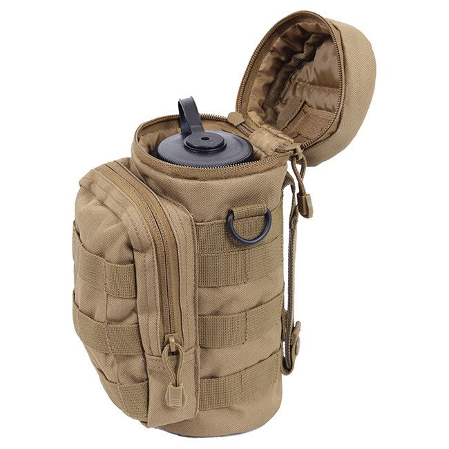 Funda MOLLE para botella verde en poliéster 600D