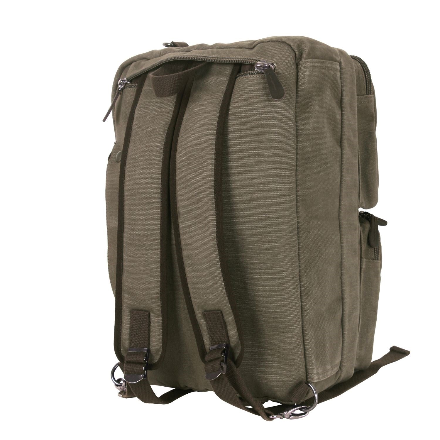 Bolsa ROTHCO de lona verde convertible en maletin y mochila