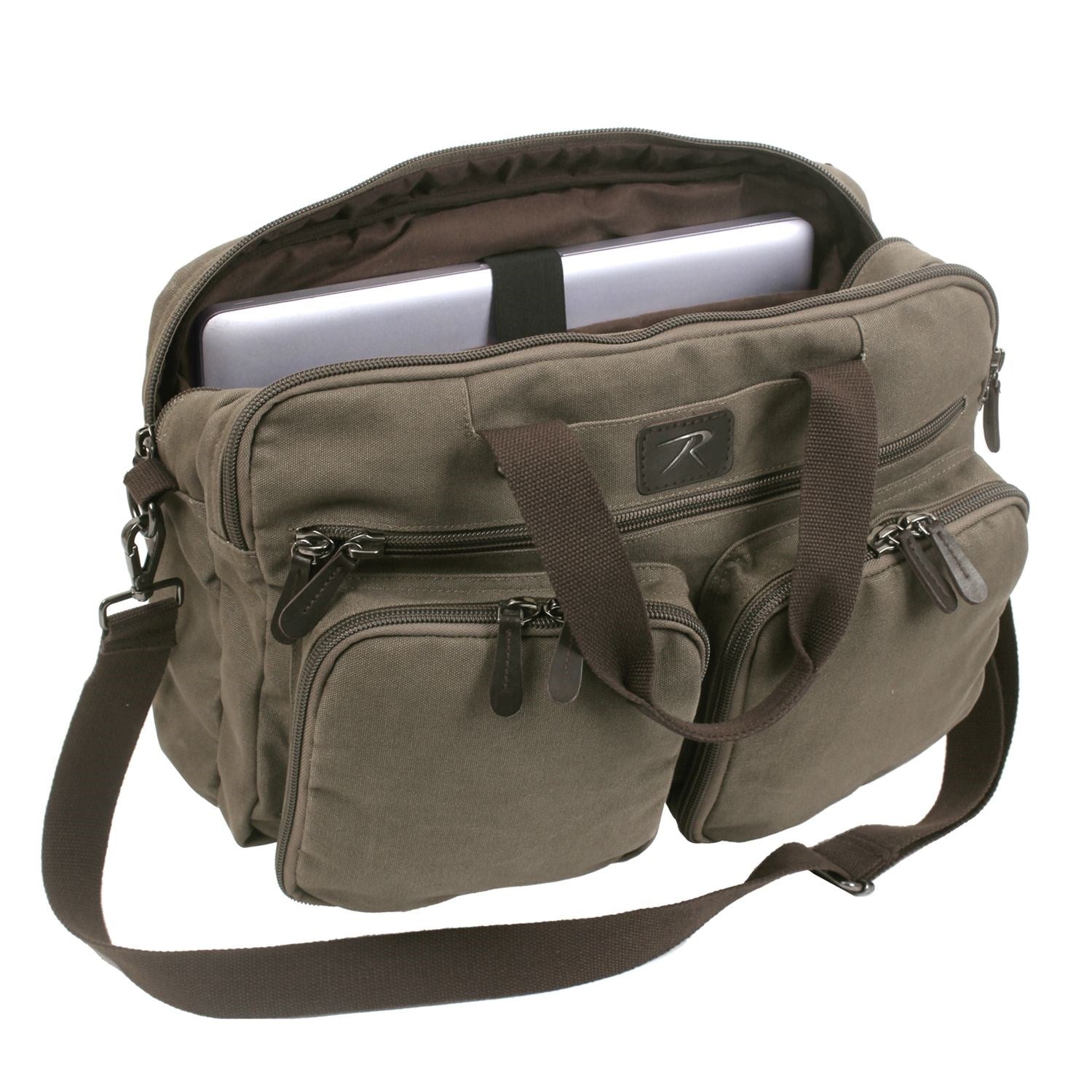 Bolsa ROTHCO de lona verde convertible en maletin y mochila